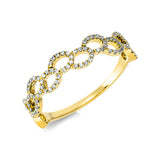 Ring 18 kt GG, 90 Brill. 0,18 ct, W-si