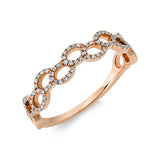 Ring 18 kt RG, 90 Brill. 0,18 ct, W-si