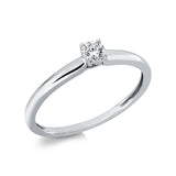 Ring 18 kt WG, 1 Brill. 0,15 ct, TW-pi
