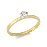 Ring 18 kt GG, 1 Brill. 0,29 ct, TW-si