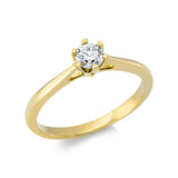 Ring 18 kt GG, 1 Brill. 0,29 ct, TW-si