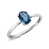 Ring 18 kt WG, 1 Topas 0,98 ct Lond. blue
