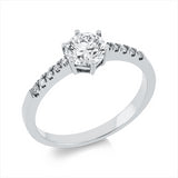 Ring 18 kt WG, 1 Brill. 0,19 ct, TW-si