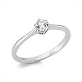 Ring 18 kt WG, 1 Brill. 0,30 ct, TW-si