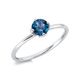 Ring 18 kt WG, 1 Topas 0,61 ct Lond. blue