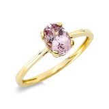 Ring 18 kt GG, 1 Granat 1,04 ct rosa