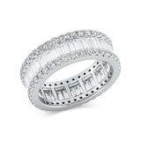 Ring 18 kt WG, 54 Bag. 1,87 ct, TW-si, 76 Brill. 1,40 ct, TW-si