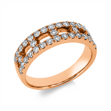 Ring 18 kt RG, 35 Brill. 0,74 ct, TW-si