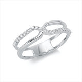 Ring 18 kt WG, 24 Brill. 0,15 ct, TW-si