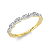 Ring 18 kt GG, 32 Brill. 0,19 ct, TW-si, 10 Brill. 0,04 ct, TW-si