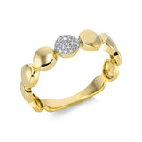 Ring 18 kt GG, 19 Brill. 0,06 ct, TW-si