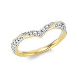 Ring 18 kt GG, 17 Brill. 0,22 ct, TW-si, 6 Brill. 0,04 ct, TW-si