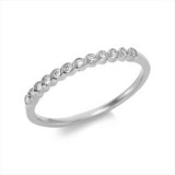 Ring 18 kt WG, 12 Brill. 0,11 ct, TW-si