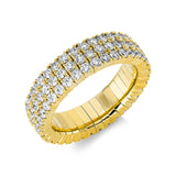 Ring 18 kt GG, Flex-Band, variabel, 105 Brill. 2,71 ct, TW-si