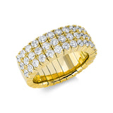 Ring 18 kt GG, Flex-Band, variabel, 45 Brill. 2,04 ct, TW-si