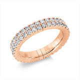 Ring 18 kt RG, Flex-Band, variabel, 70 Brill. 1,81 ct, TW-si