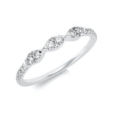 Ring 18 kt WG, 12 Brill. 0,12 ct, TW-si, 6 Brill. 0,18 ct, TW-si, 6 Brill. 0,01 ct, TW-si