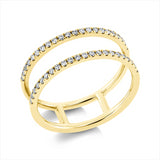 Ring 18 kt GG, 44 Brill. 0,26 ct, TW-si