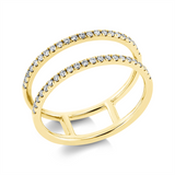 Ring 18 kt GG, 44 Brill. 0,26 ct, TW-si