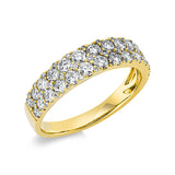 Ring 18 kt GG, 16 Brill. 0,53 ct, TW-si, 10 Brill. 0,50 ct, TW-si, 36 Brill. 0,10 ct, TW-si