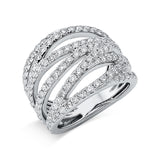 Ring 18 kt WG, 105 Brill. 1,69 ct, TW-vsi