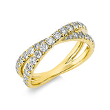 Ring 18 kt GG, 2 Brill. 0,05 ct, TW-si, 31 Brill. 0,96 ct, TW-si, 4 Brill. 0,02 ct, TW-si