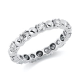 Ring 18 kt WG, 11 Brill. 0,96 ct, TW-si