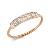Ring 18 kt RG, 7 Sm.schliff 0,21 ct, TW-si