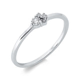 Ring 18 kt WG, 4 Brill. 0,13 ct, W-si