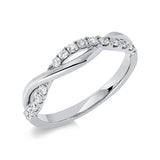 Ring 18 kt WG, 16 Brill. 0,28 ct, TW-si