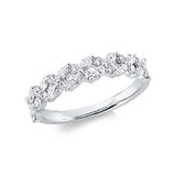 Ring 18 kt WG, 14 Nav. 0,40 ct, TW-si, 14 Brill. 0,26 ct, TW-si