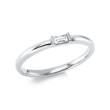 Ring 18 kt WG, 1 Bag. 0,10 ct, TW-si
