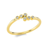 Ring 18 kt GG, 6 Brill. 0,07 ct, TW-pi