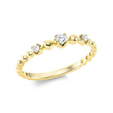 Ring 18 kt GG, 3 Brill. 0,12 ct, TW-pi