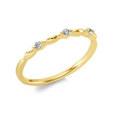 Ring 18 kt GG, 3 Brill. 0,07 ct, TW-pi
