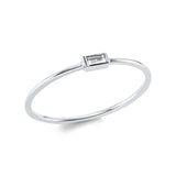 Ring 18 kt WG, 1 Bag. 0,04 ct, TW-si
