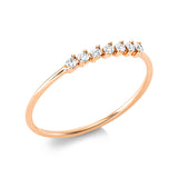 Ring 18 kt RG, 7 Brill. 0,10 ct, TW-si