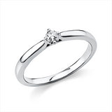 Ring 14 kt WG, 1 Brill. 0,10 ct, TW-si