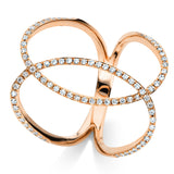 Ring 18 kt RG, 86 Brill. 0,39 ct, TW-si
