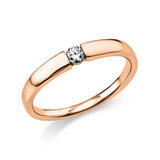 Ring 14 kt RG, 1 Brill. 0,10 ct, TW-si
