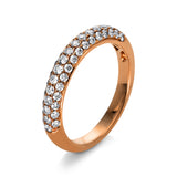 Ring 18 kt RG, 49 Brill. 0,64 ct, TW-vsi/si