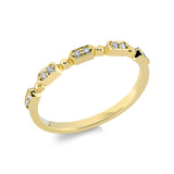Ring 18 kt GG, 10 Brill. 0,08 ct, TW-si