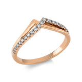 Ring 18 kt RG, 22 Brill. 0,19 ct, W-si