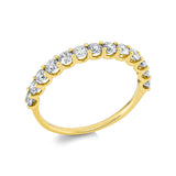 Ring 18 kt GG, 13 Brill. 0,76 ct, W-pi