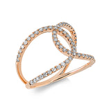 Ring 18 kt RG, 60 Brill. 0,41 ct, TW-si