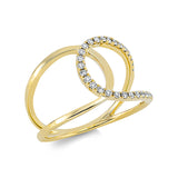 Ring 18 kt GG, 31 Brill. 0,25 ct, TW-si