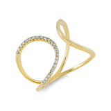Ring 18 kt GG, 24 Brill. 0,14 ct, TW-si