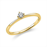 Ring 18 kt GG, 1 Brill. 0,10 ct, D-if