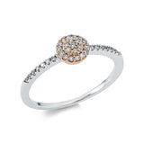 Ring 18 kt WG+RG, 35 Brill. 0,17 ct, TW-si