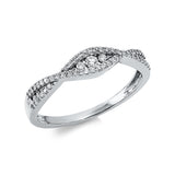 Ring 18 kt WG, 57 Brill. 0,20 ct, TW-si